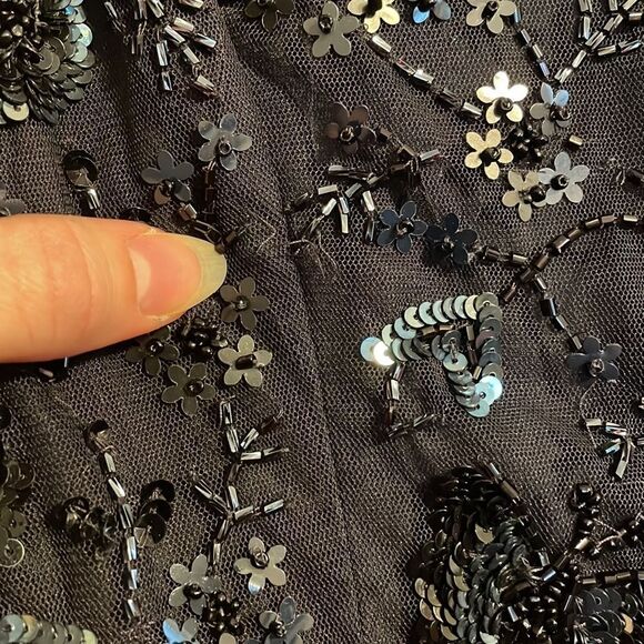 Needle & Thread Embellished Butterfly Gown in Midnight Blue - Picture 10 of 14